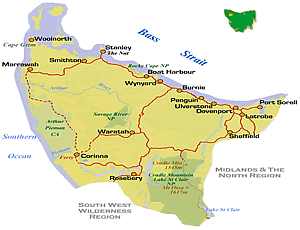 Map of Flinders Ranges
