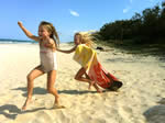 Fun on the beach in  Yaroomba