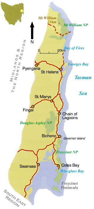 east coast road map