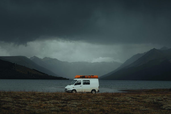 Camping by the lake